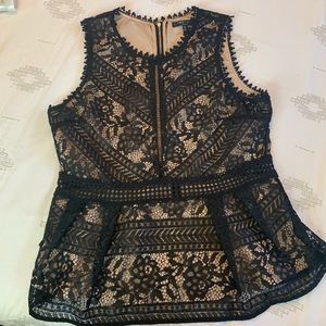 Sleeveless lace blouse